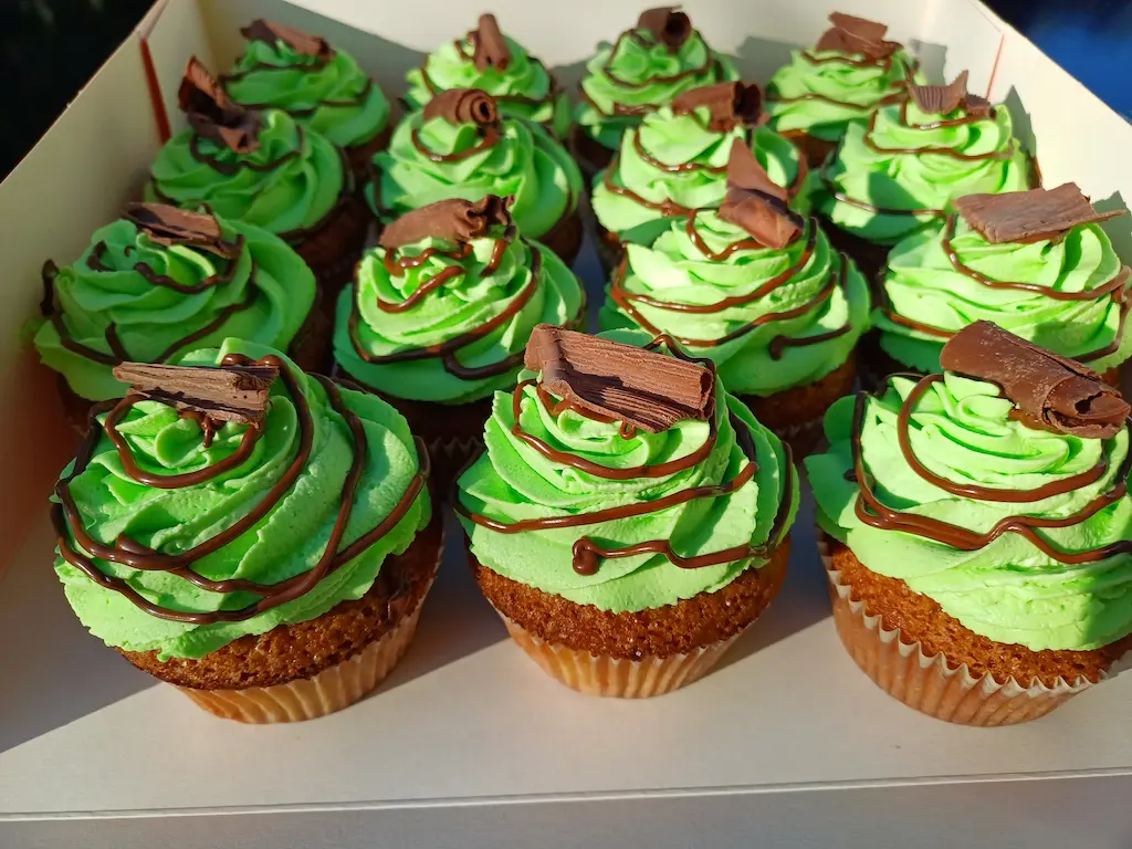 Cupcake Nutella thème nature fait par Océane Pâtisserie & brunch